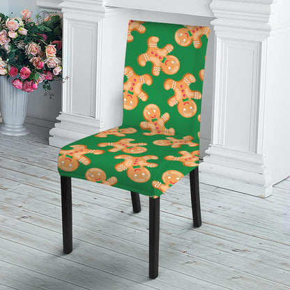 Cute Gingerbread Man Pattern Print Dining Chair Slipcover