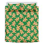 Cute Gingerbread Man Pattern Print Duvet Cover Bedding Set