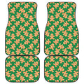 Cute Gingerbread Man Pattern Print Front and Back Car Floor Mats