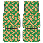 Cute Gingerbread Man Pattern Print Front and Back Car Floor Mats