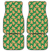 Cute Gingerbread Man Pattern Print Front and Back Car Floor Mats