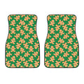 Cute Gingerbread Man Pattern Print Front Car Floor Mats