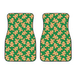 Cute Gingerbread Man Pattern Print Front Car Floor Mats
