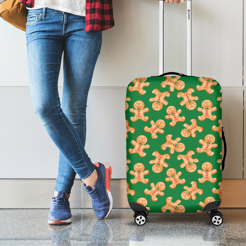 Cute Gingerbread Man Pattern Print Luggage Cover