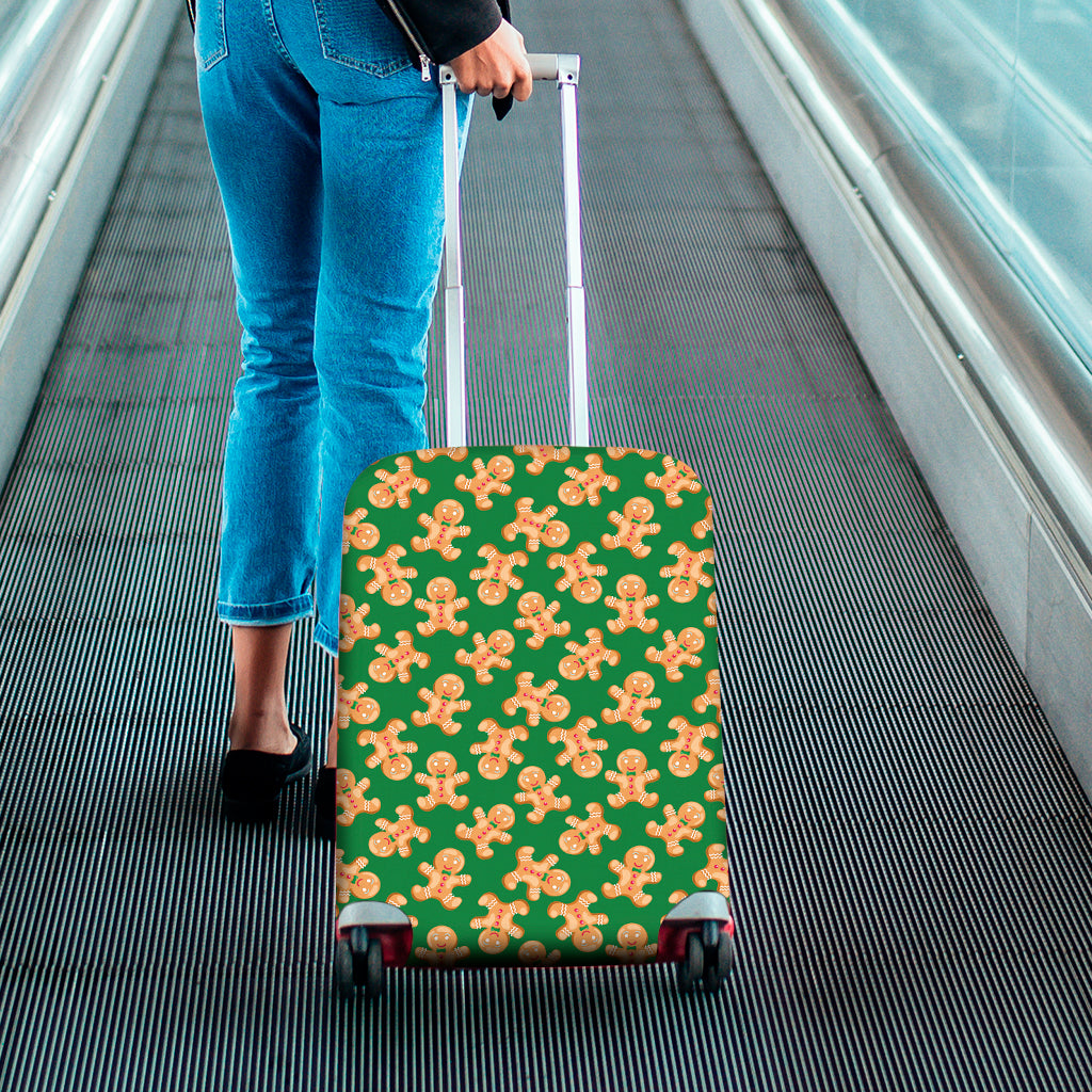 Cute Gingerbread Man Pattern Print Luggage Cover