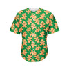 Cute Gingerbread Man Pattern Print Men's Baseball Jersey