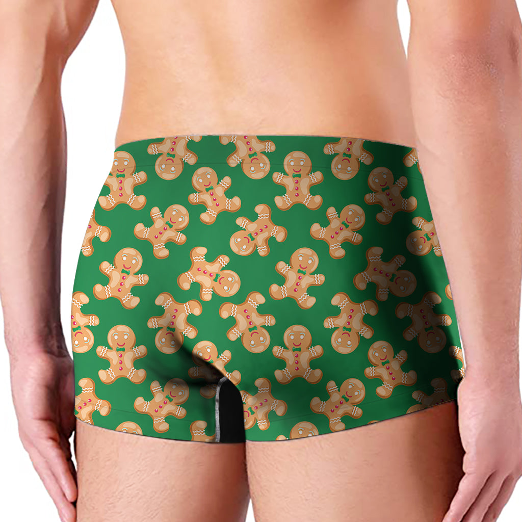 Cute Gingerbread Man Pattern Print Men's Boxer Briefs