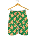 Cute Gingerbread Man Pattern Print Men's Shorts