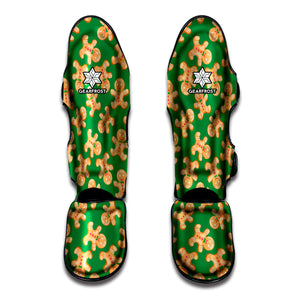 Cute Gingerbread Man Pattern Print Muay Thai Shin Guard