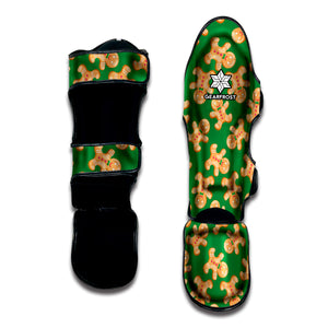 Cute Gingerbread Man Pattern Print Muay Thai Shin Guard