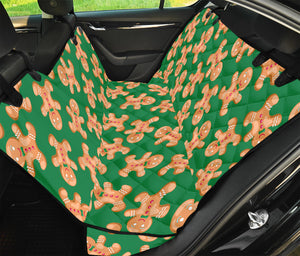 Cute Gingerbread Man Pattern Print Pet Car Back Seat Cover