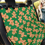 Cute Gingerbread Man Pattern Print Pet Car Back Seat Cover