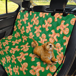 Cute Gingerbread Man Pattern Print Pet Car Back Seat Cover