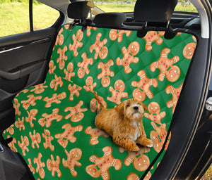 Cute Gingerbread Man Pattern Print Pet Car Back Seat Cover