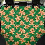 Cute Gingerbread Man Pattern Print Pet Car Back Seat Cover