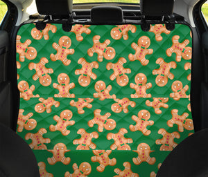 Cute Gingerbread Man Pattern Print Pet Car Back Seat Cover