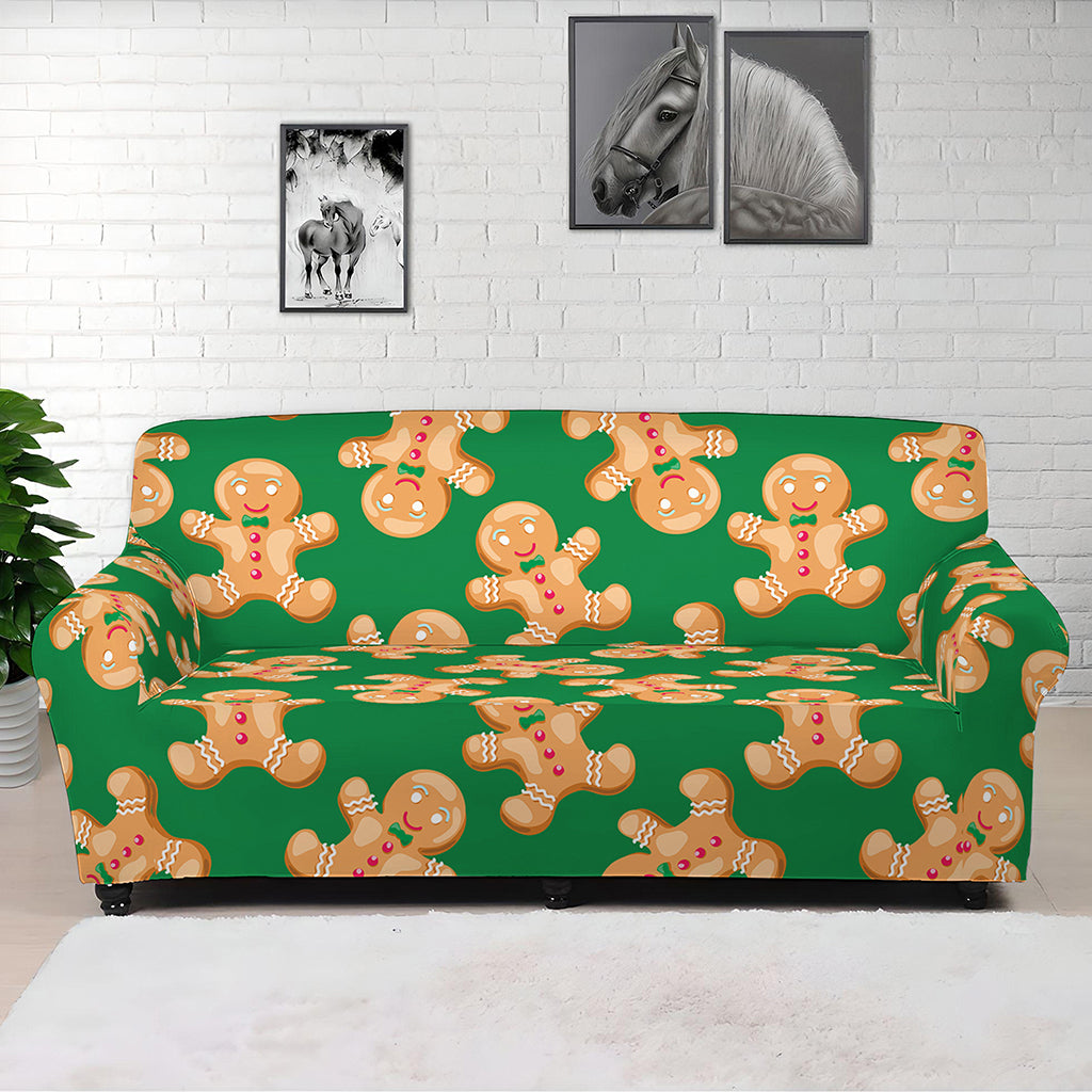 Cute Gingerbread Man Pattern Print Sofa Cover