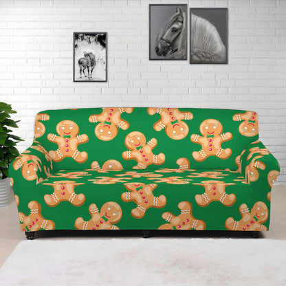 Cute Gingerbread Man Pattern Print Sofa Cover