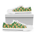 Cute Gingerbread Man Pattern Print White Low Top Sneakers