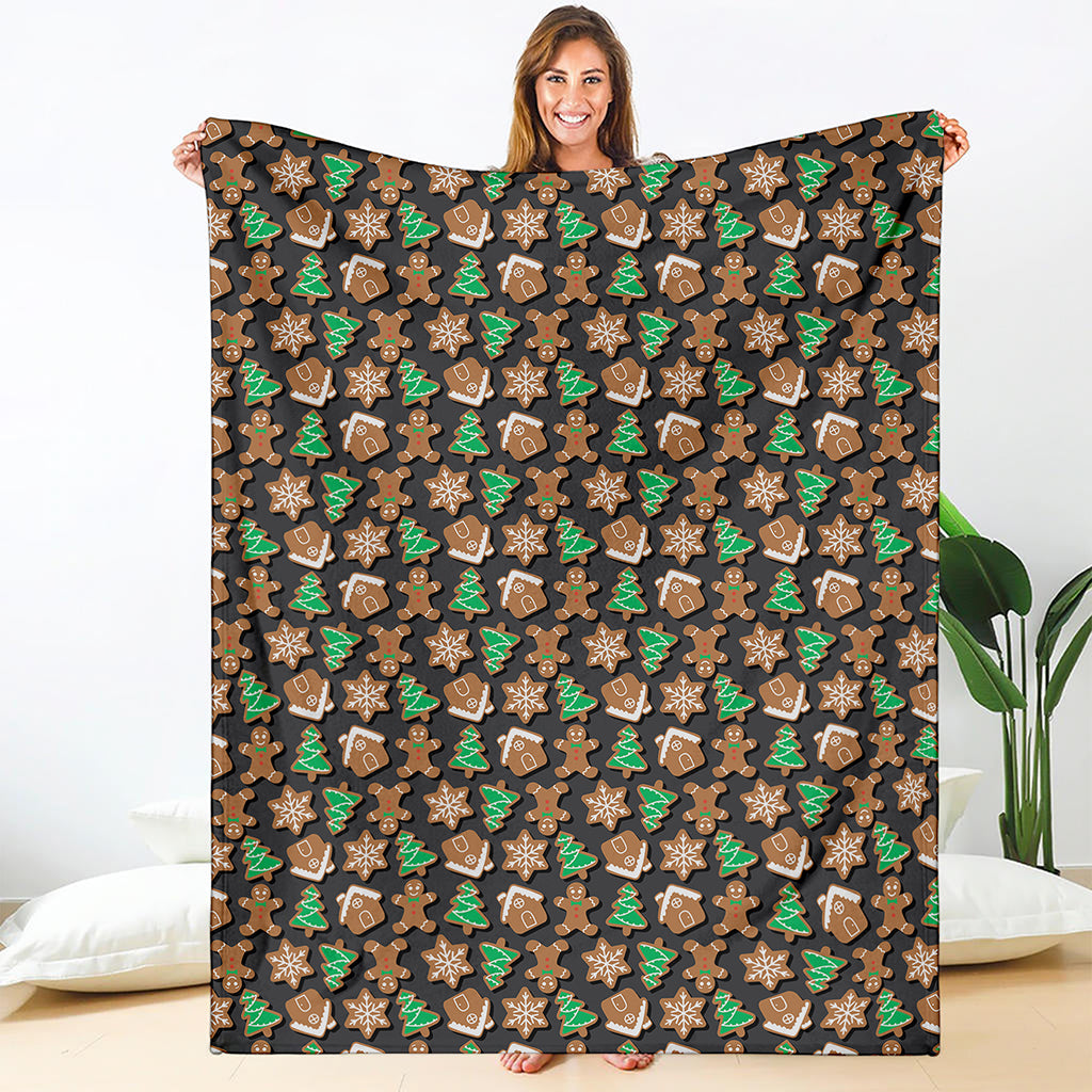 Cute Gingerbread Pattern Print Blanket