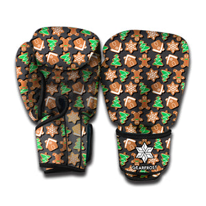 Cute Gingerbread Pattern Print Boxing Gloves