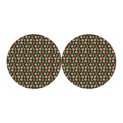 Cute Gingerbread Pattern Print Car Coasters