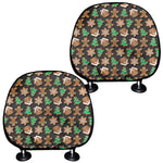 Cute Gingerbread Pattern Print Car Headrest Covers