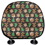 Cute Gingerbread Pattern Print Car Headrest Covers