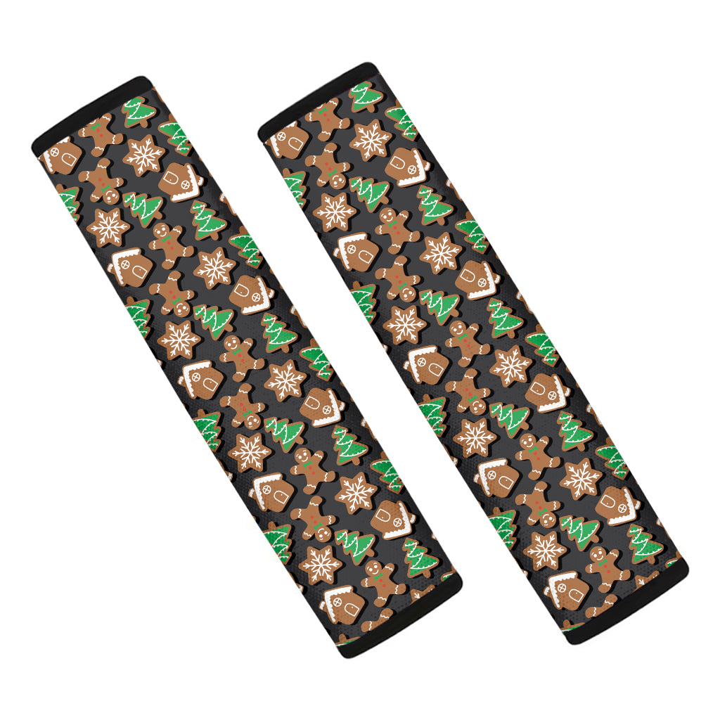 Cute Gingerbread Pattern Print Car Seat Belt Covers