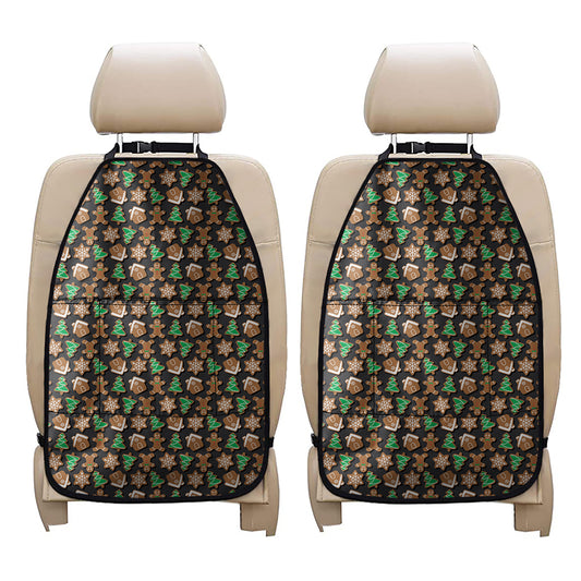 Cute Gingerbread Pattern Print Car Seat Organizers