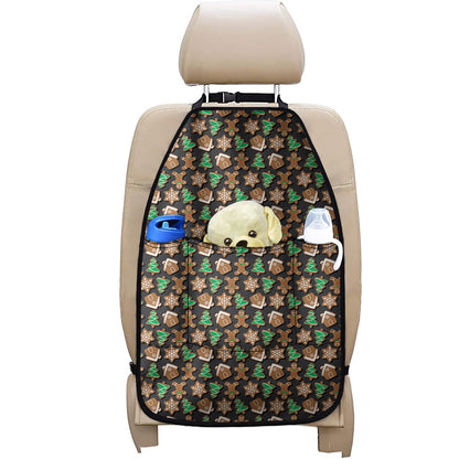 Cute Gingerbread Pattern Print Car Seat Organizers