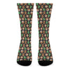 Cute Gingerbread Pattern Print Crew Socks