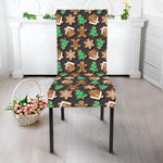 Cute Gingerbread Pattern Print Dining Chair Slipcover