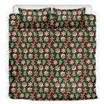 Cute Gingerbread Pattern Print Duvet Cover Bedding Set