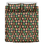 Cute Gingerbread Pattern Print Duvet Cover Bedding Set