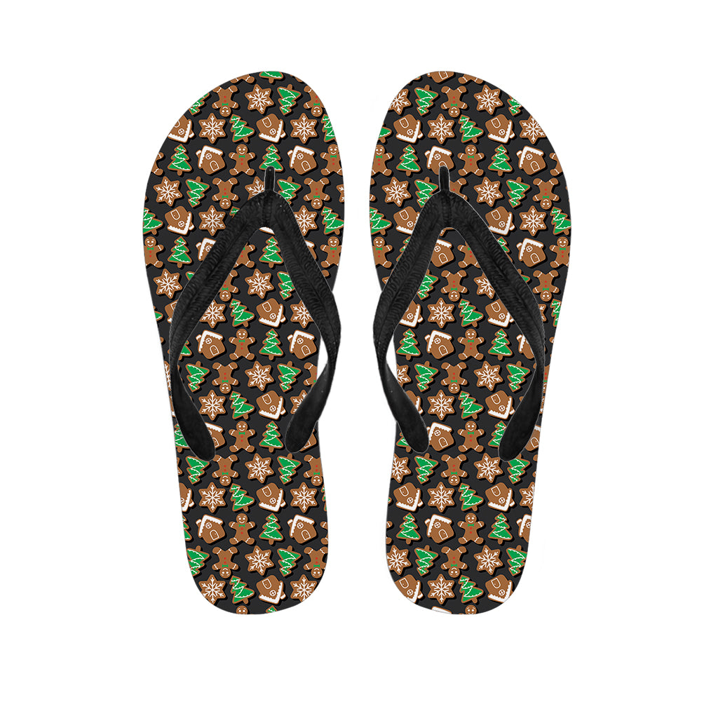 Cute Gingerbread Pattern Print Flip Flops