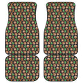 Cute Gingerbread Pattern Print Front and Back Car Floor Mats
