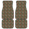 Cute Gingerbread Pattern Print Front and Back Car Floor Mats