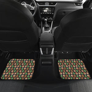 Cute Gingerbread Pattern Print Front and Back Car Floor Mats