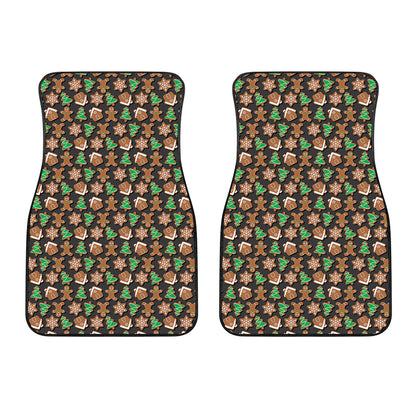 Cute Gingerbread Pattern Print Front Car Floor Mats