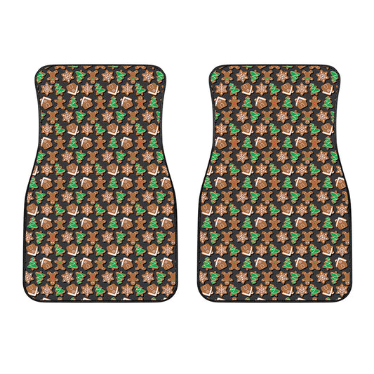 Cute Gingerbread Pattern Print Front Car Floor Mats