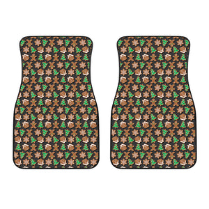 Cute Gingerbread Pattern Print Front Car Floor Mats