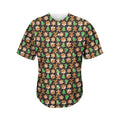 Cute Gingerbread Pattern Print Men's Baseball Jersey