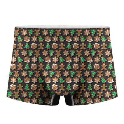 Cute Gingerbread Pattern Print Men's Boxer Briefs