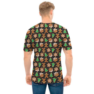 Cute Gingerbread Pattern Print Men's T-Shirt