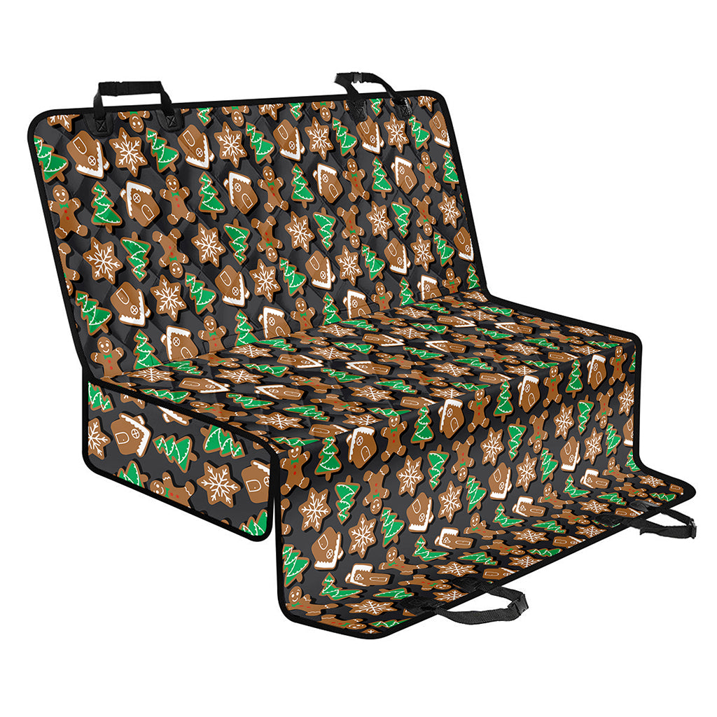 Cute Gingerbread Pattern Print Pet Car Back Seat Cover