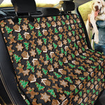 Cute Gingerbread Pattern Print Pet Car Back Seat Cover