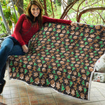 Cute Gingerbread Pattern Print Quilt