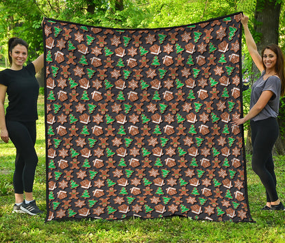 Cute Gingerbread Pattern Print Quilt