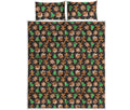 Cute Gingerbread Pattern Print Quilt Bed Set